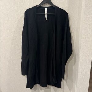 lululemon athletica Black open long Cardigan sweater